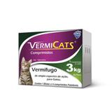 Vermífugo VermiCats para Gatos de 3 Kg - 4 Comprimidos - World veterinária