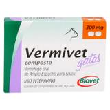 Vermífugo Vermivet Gatos Biovet 300mg c/ 2 Comprimidos