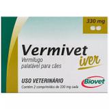 Vermífugo Vermivet Iver 330mg Cães Até 10 Kg 2 Comprimidos - Biovet