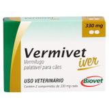 Vermífugo Vermivet Iver Biovet 330mg c/ 2 Comprimidos