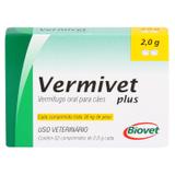 Vermífugo Vermivet Plus Biovet 2g c/ 2 Comprimidos