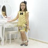 Vestido infantil boneca lol queen bee abelhinha - tubinho trapézio - Moderna meninas