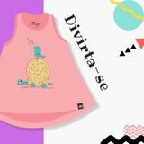 Vestido Infantil Regata a Tartaruga e o Passarinho - Caiçarinnhas baby