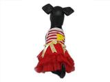 Vestido Listrado - Cachorro - Vermelho - La casa pet