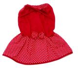 Vestido Para Cachorro Malha Com Lacinho Vermelha Tamanho P - Nica pet
