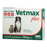 Vetmax plus 4 comprimidos vermifugo vetnil validade 01/21
