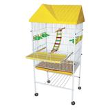 Viveiro Telhadinho Duplex Bragança VP010 Branco/Amarelo