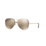 Vogue VO4080S 848/5A Ouro Fosco Lente Marrom Claro Tam 58