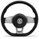 Volante Esportivo Golf GTI MK7 Base Reta Gol Parati Saveiro Santana 1991 a 2013 Prata com Cubo - Cvd