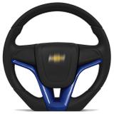 Volante Esportivo Modelo Base Reta Cruze Azul Corsa Celta Monza Prisma e Outros GM com Cubo Embutido - Cvd