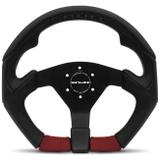 Volante Esportivo Preto e Vermelho sem Cubo com Acionador de Buzina Tuning Shutt S3R-3 Universal