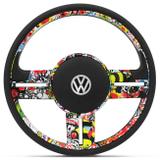 Volante Esportivo Rallye Bomber Stick Gol Celta Astra com Acionador de Buzina Emblema VW e sem Cubo - Cvd