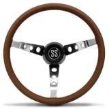 Volante Esportivo Taladelta Opala Caravan Silverado D20 Jay Matt Marrom Cromado Cubo Shutt SS
