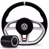 Volante Golf Gti Gol Parati Saveiro G2 G3 G4 Prata Vision Com Cubo - Valepur