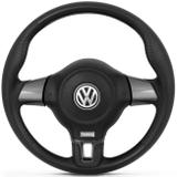 Volante Jetta Turbo Grafite Gol Saveiro G5 Polo Fox Golf Bora Voyage Emblema VW Com Cubo Embutido - Cvd