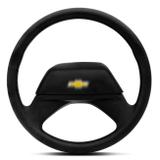 Volante Original Chevrolet D20 1993 1994 1995 1996 1997 Preto Dourado Cubo Embutido Acionador Buzina - Prime