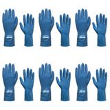 Volk Luvas P/ Procedimentos Azul Forrada Profissional M (Kit C/06)