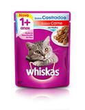 WHISKAS Sachê Adulto Gatos Castrados Sabor Carne ao Molho - 20 Unids