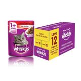 WHISKAS Sachê Adulto Sabor Carne ao Molho - Leve 12 pague 10 Unids