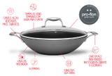 Wok c/tampa ø32x8,4cm 4l linha diamond - Brinox
