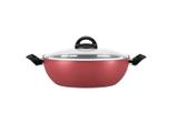 Wok Ø28 cm com tampa e alças 4,1 L Chilli Ø 28 x 9 cm 4,1L - Cereja Brinox
