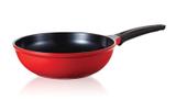 Wok Roichen Cerâmica - 30cm - 4,7L - Vermelha