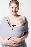 Wrap Sling Carregador de Bebê 100 Algodão cor:Cinza Claro Tamanho:Único cor:Cinza ClaroTamanho:Único - Sling mamãe e bebê
