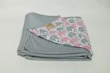 Wrap Sling Cinza com Elefante Rosa - Panno sling