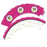 Wrapper para Cupcake Bolinho Rosa Pink 12 unidades Ultrafest