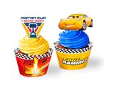 Wrapper para Cupcake Carros Silver 3 12 unidades Regina Festas - Festabox