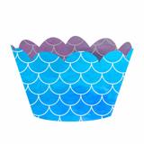 Wrapper para Cupcake Festa Sereia 12 unidades Duster - Festabox