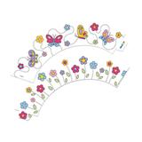 Wrapper para Cupcake Jardim Flores e Borboletas 12 unidades Ultrafest