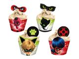 Wrapper para Cupcake Miraculous Lady Bug 12 unidades Regina Festas - Festabox