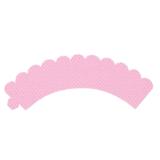 Wrapper para Cupcake Poá Rosa e Branco 12 unidades - Festabox