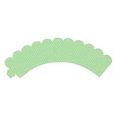 Wrapper para Cupcake Poá Verde Claro e Branco 12 unidades - Festabox