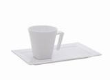 Xícara Café Porcelana com Pires 65 ml Plateau White Oxford - OXF 267