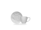 Xícara Café Porcelana com Pires 85 ml Branca Edros Germer - GMR 099