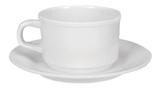 Xícara Chá Pires Material Plastico Melamine Branca 1 Unidade - Yangzi