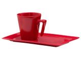 Xícara Chá Porcelana com Pires 200 ml Plateau Red Oxford - OXF 271