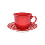 Xícara de café 75ml com pires renda (j869-6404) - oxford