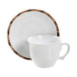 Xícara De Café Bambu Branco E Natural Scalla