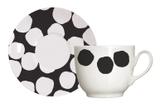 Xícara de Café com Pires Capri 06 Peças Confetti Graphite Germer