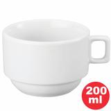 Xícara de Chá 20 Porcelana Branca 200ml Linha Protel. Pode ser usado em microondas e Lava-Louça - Schmidt