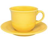 Xícara de Chá 200ml Com Pires 15cm Daily Floreal Yellow Oxford