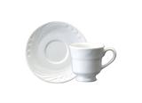 Xícara de Chá com Pires Porcelana Branca 200 ml Waves Schmidt - SCH 101