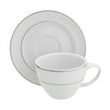 Xícara de Chá Porcelana Versa Cristal Branca - Home Style