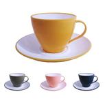 Xicara Para Cha De Plastico Colors Com Pires 190Ml Duo Colors - Plasutil