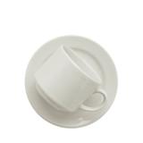 Xícara Reta Branca de Porcelana com Pires 200 Ml - Cardosoutl