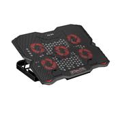 Imagem do produto Base com Cooler para Notebook Xtrike Me, com 5 Fans, até 15.6", 2x USB, com Apoio para Celular, LED, Preto - FN-813