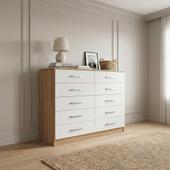 Imagem do produto Cômoda para Quarto 10 Gavetas Premium Branco e Demolição Yescasa